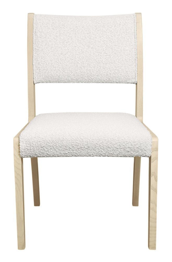Five Piece Natural Round Solid Wood Dining Set with Four Chairs