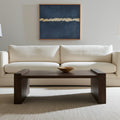 Dark Brown Solid Wood Sled Coffee Table - 48-inch
