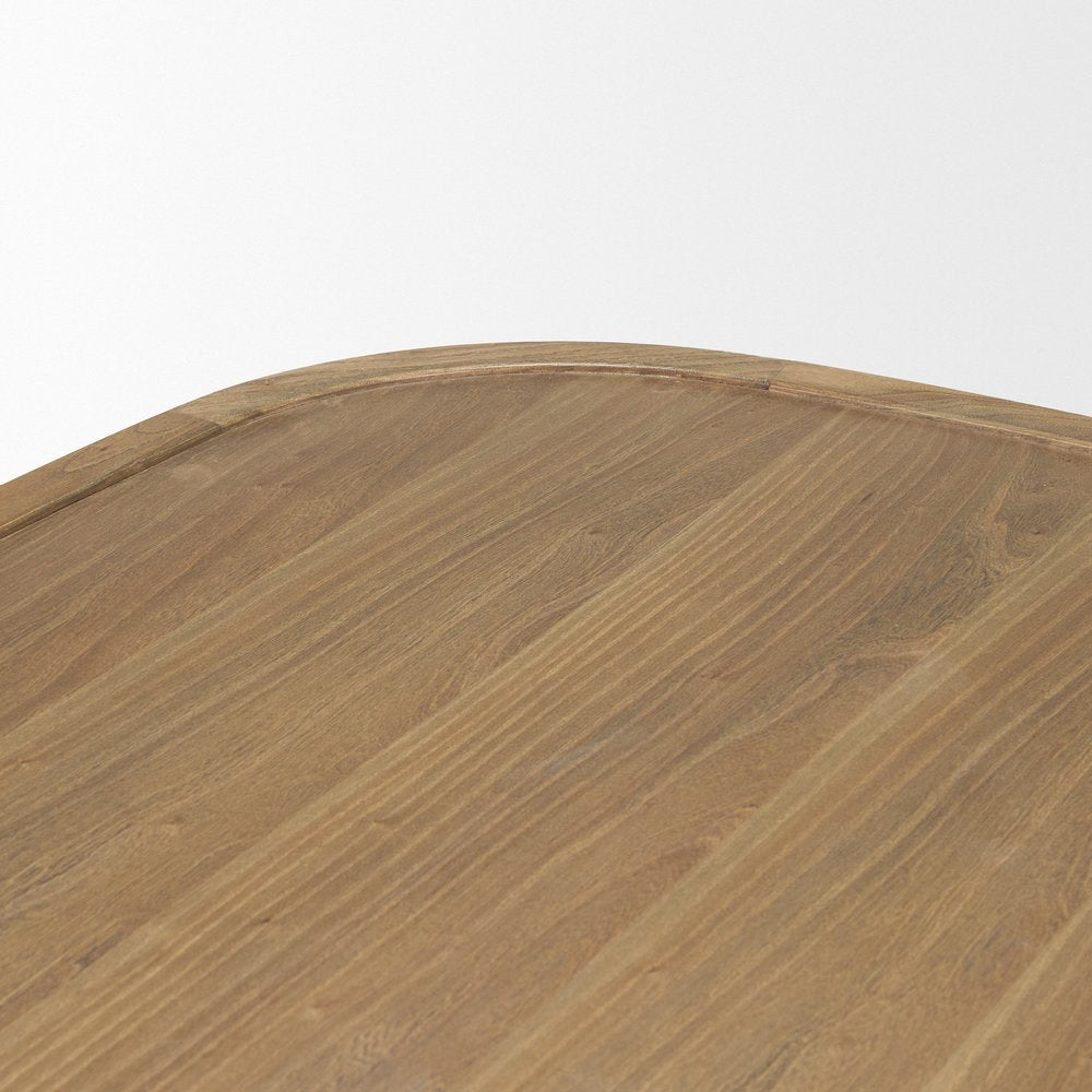 Natural Solid Wood Oval Coffee Table - 55-inch