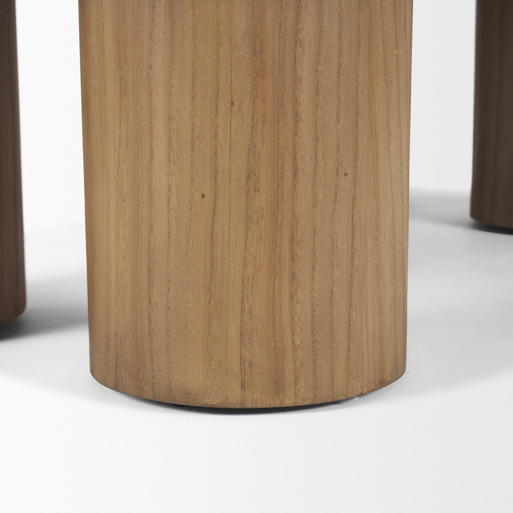 Natural Solid Wood Oval Coffee Table - 55-inch
