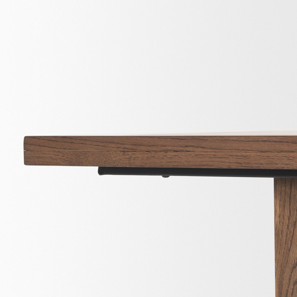 Brown Solid Wood Trestle Base Dining Table - 84-inch