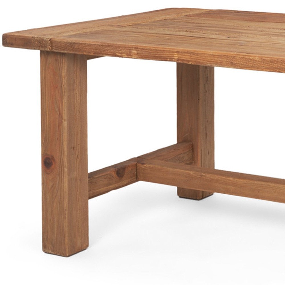 Natural Reclaimed Wood Trestle Base Dining Table - 95-inch