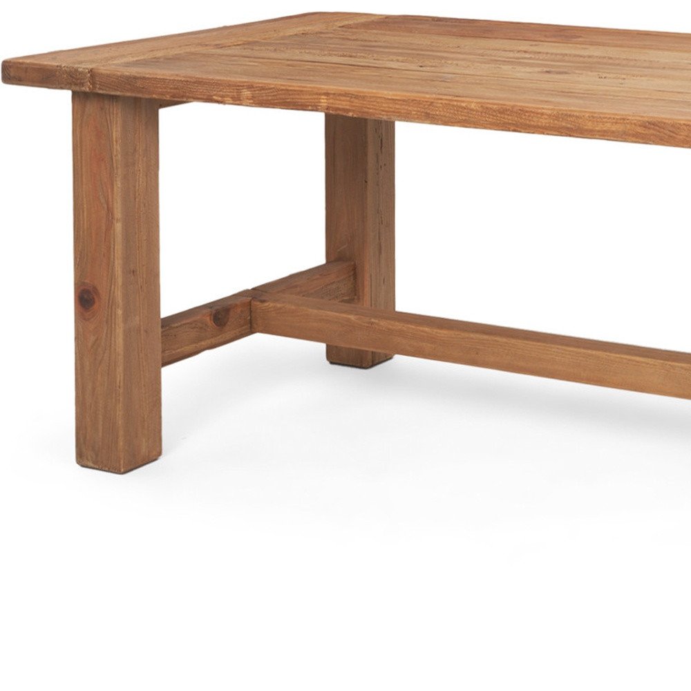 Natural Reclaimed Wood Trestle Base Dining Table - 95-inch