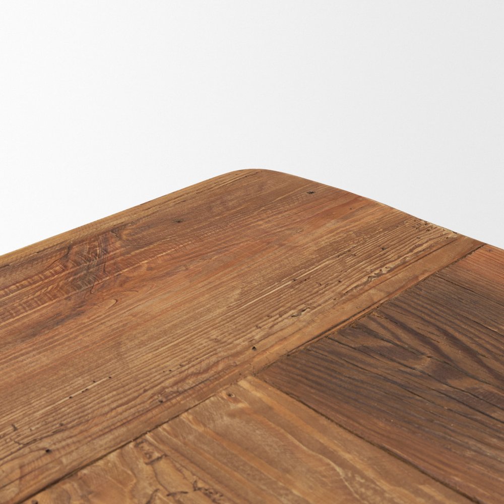 Natural Reclaimed Wood Trestle Base Dining Table - 95-inch