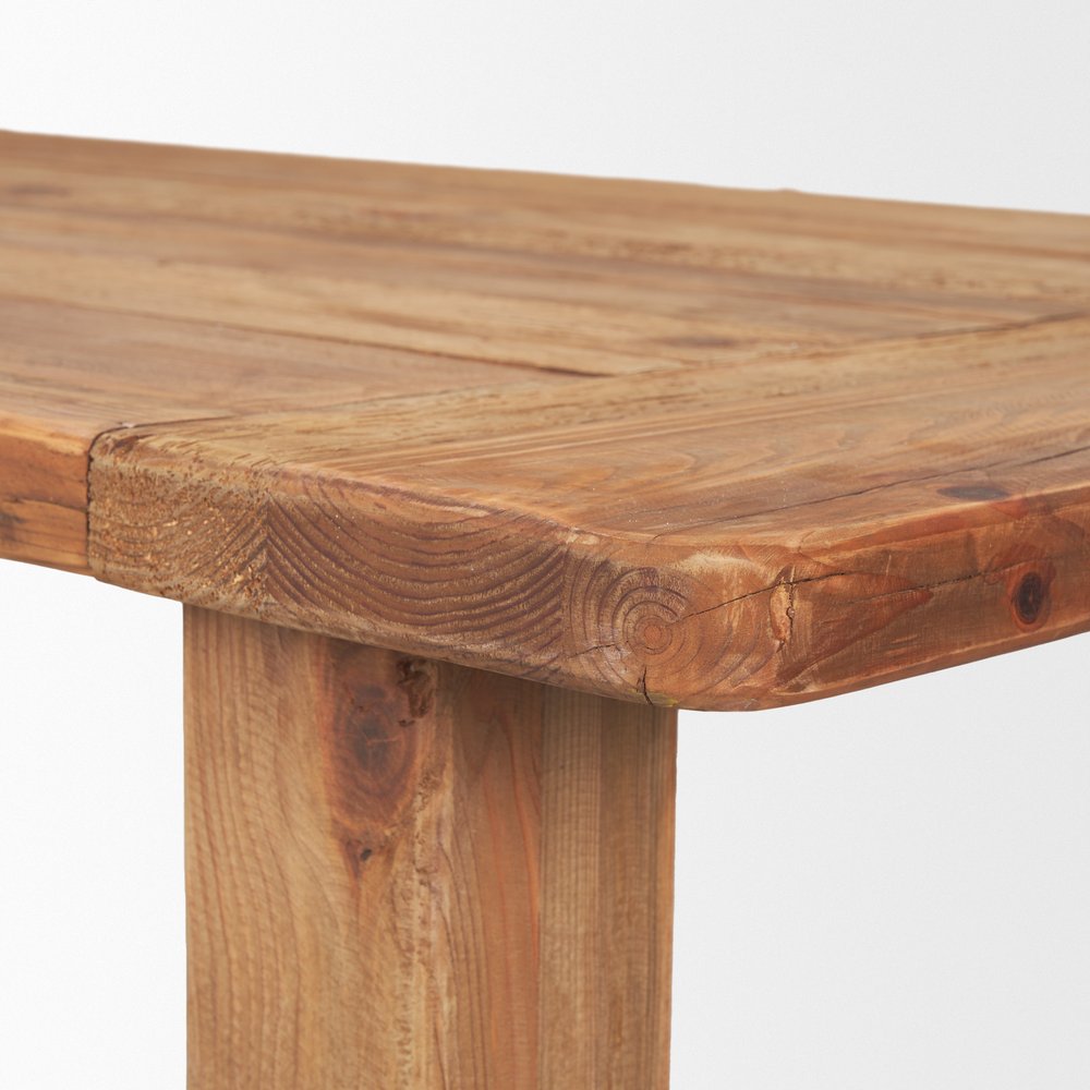 Natural Reclaimed Wood Trestle Base Dining Table - 95-inch