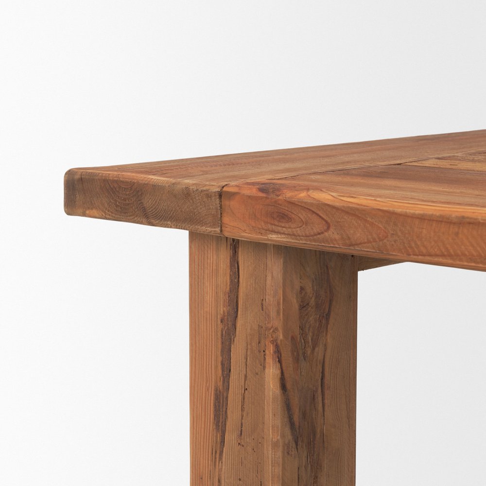 Natural Reclaimed Wood Trestle Base Dining Table - 95-inch