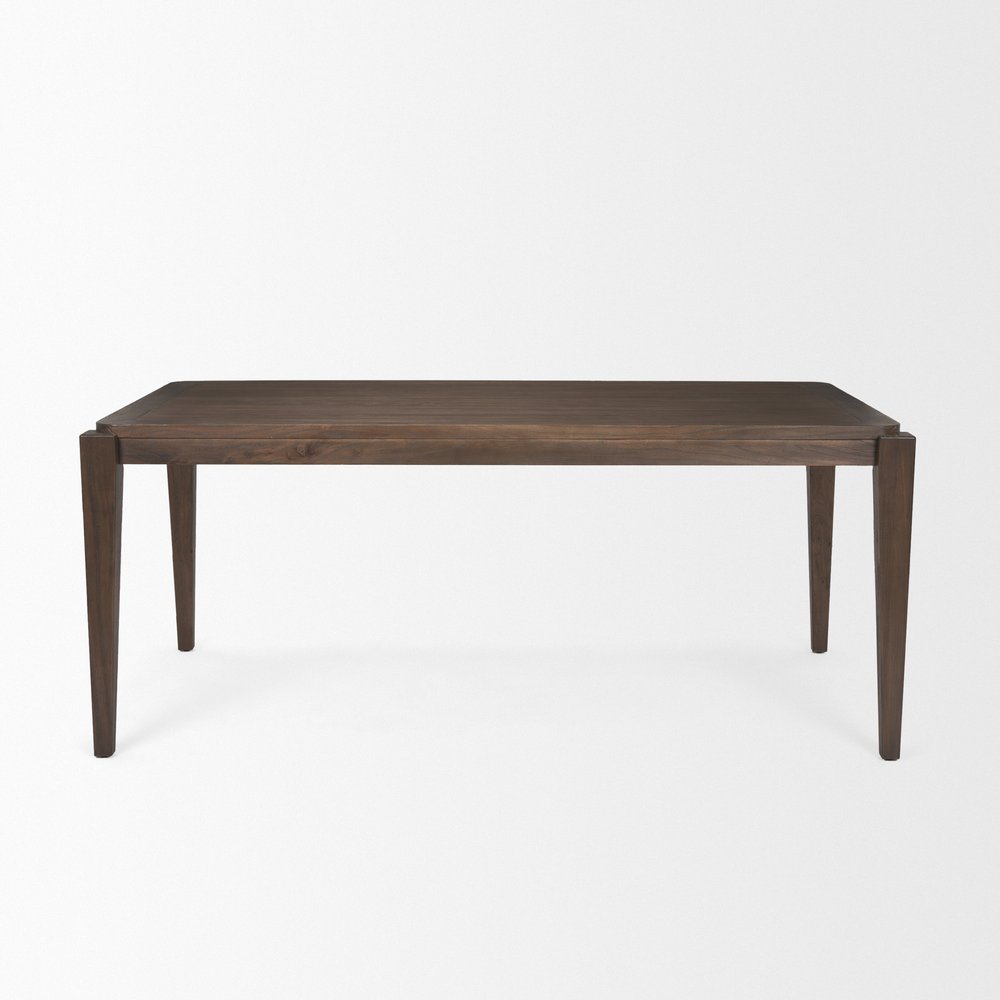 Dark Brown Wood Dining Table - 72-inch