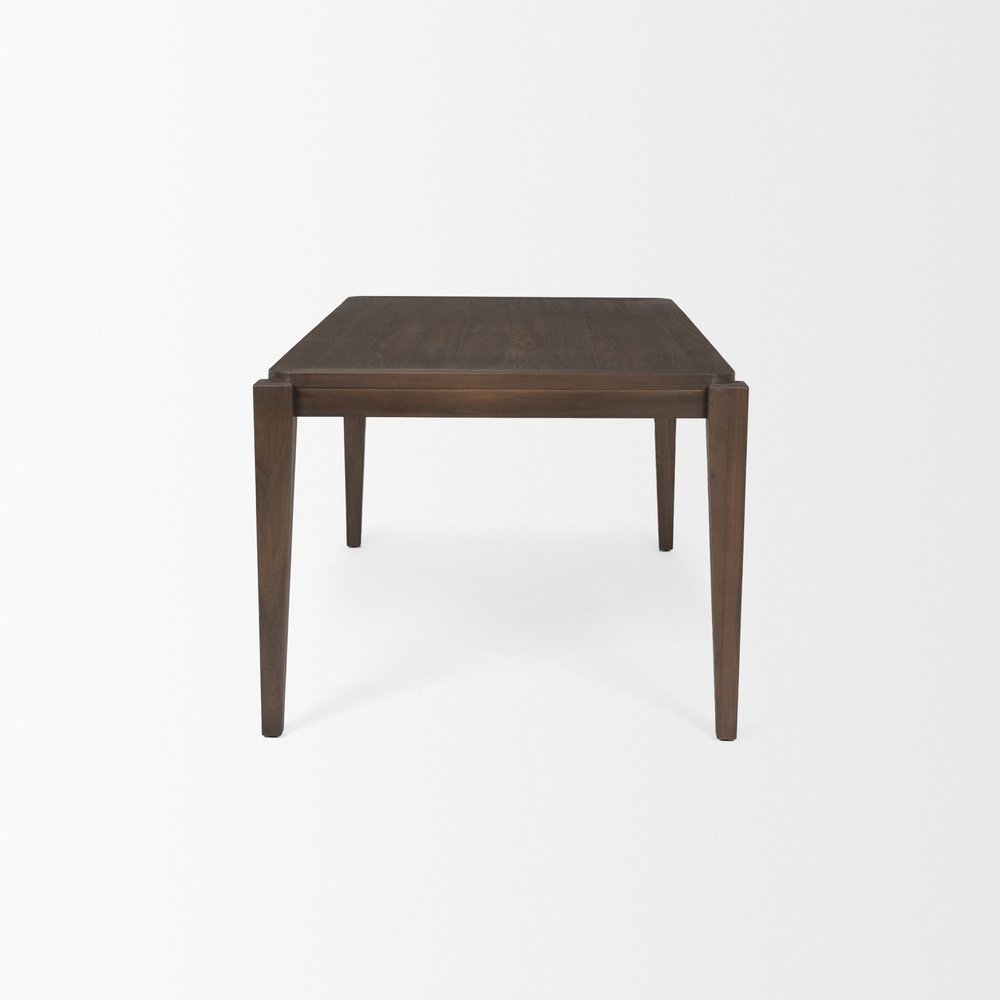Dark Brown Wood Dining Table - 72-inch
