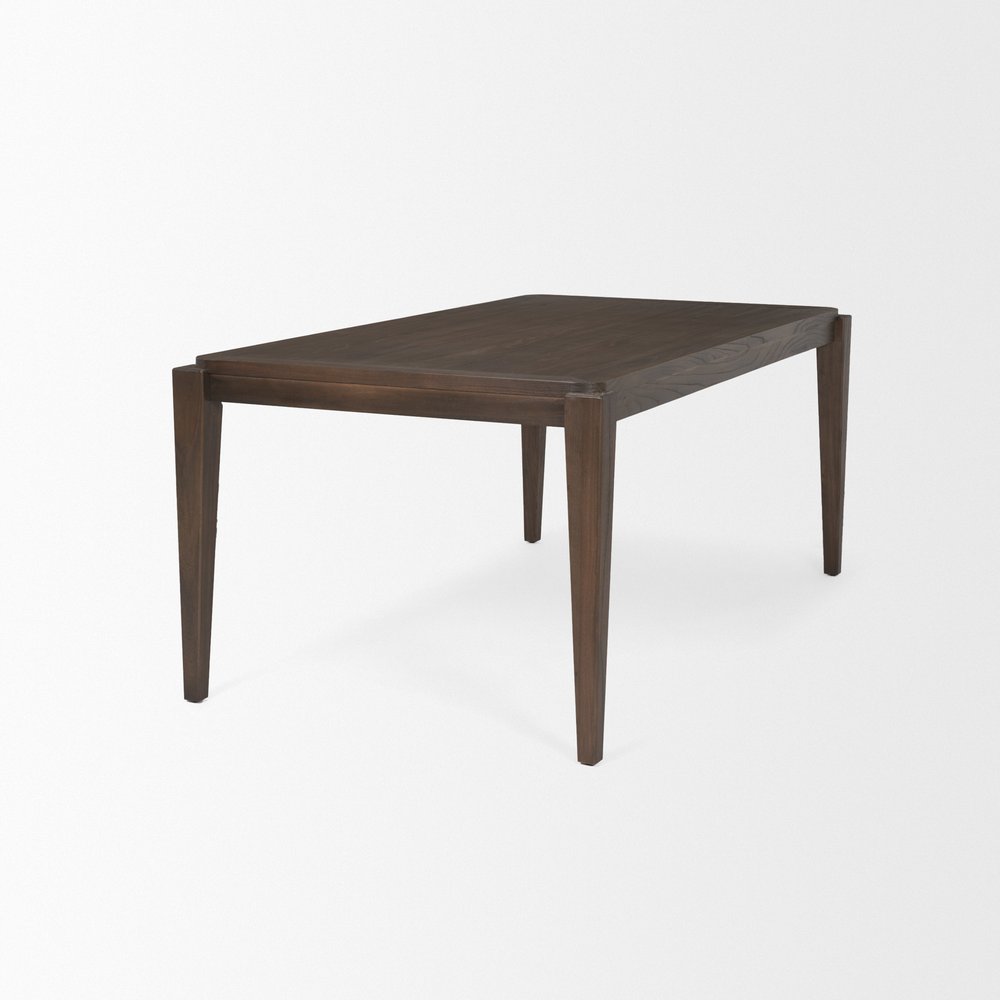 Dark Brown Wood Dining Table - 72-inch