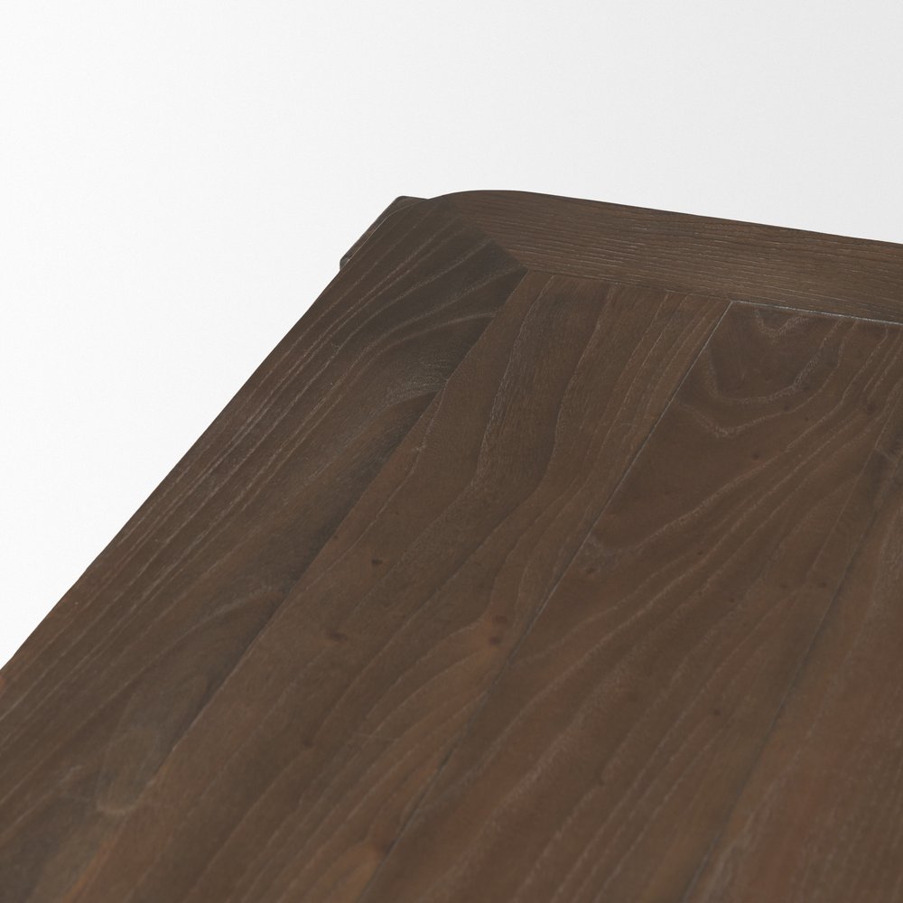 Dark Brown Wood Dining Table - 72-inch