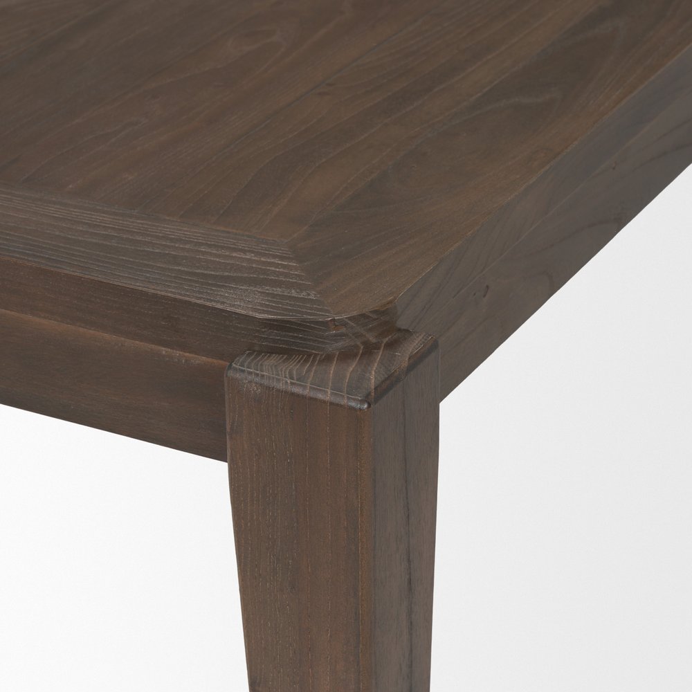Dark Brown Wood Dining Table - 72-inch
