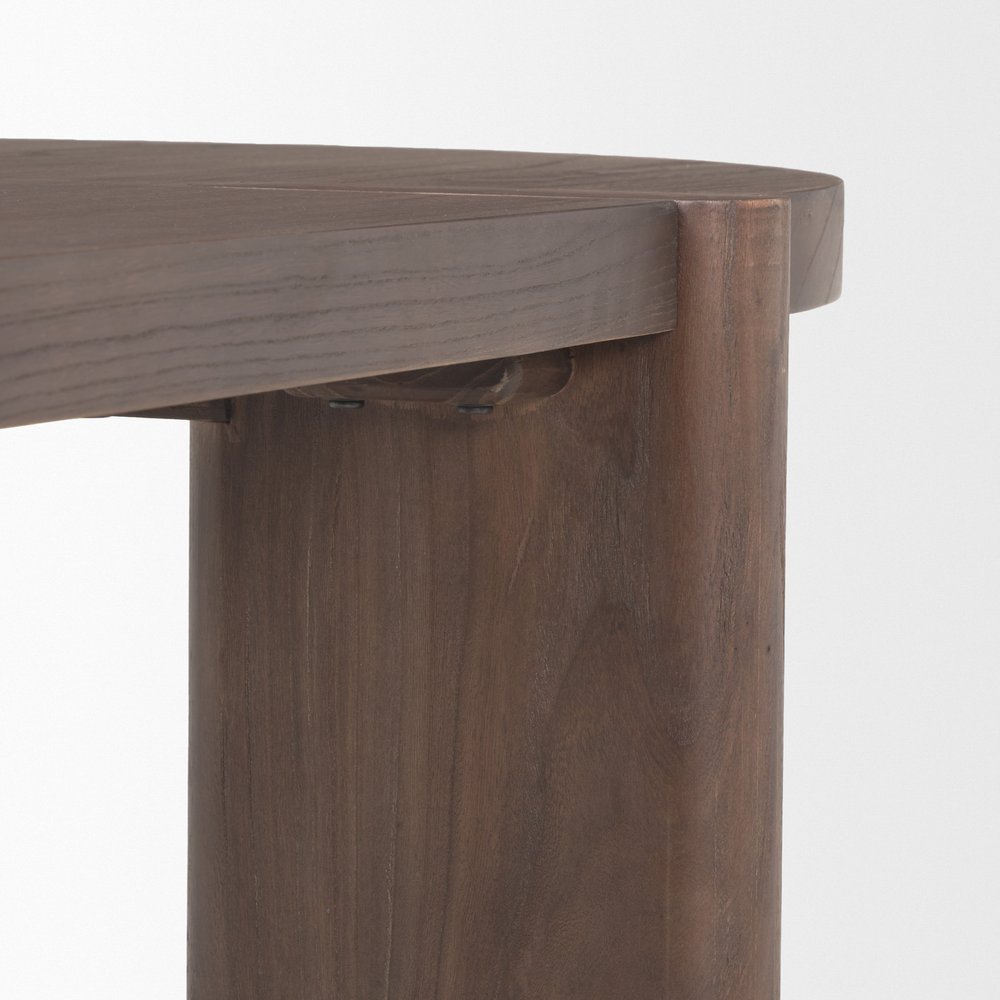 Brown Solid Wood Oval Dining Table - 91-inch