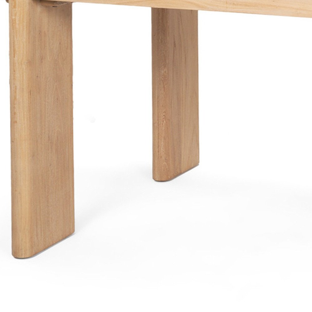 Light Brown Wood Oval Dining Table - 91-inch