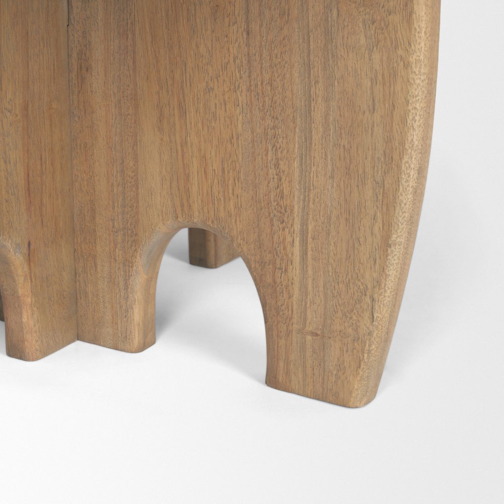 Brown Solid Wood Pedestal Base Round Top Dining Table - 59-inch