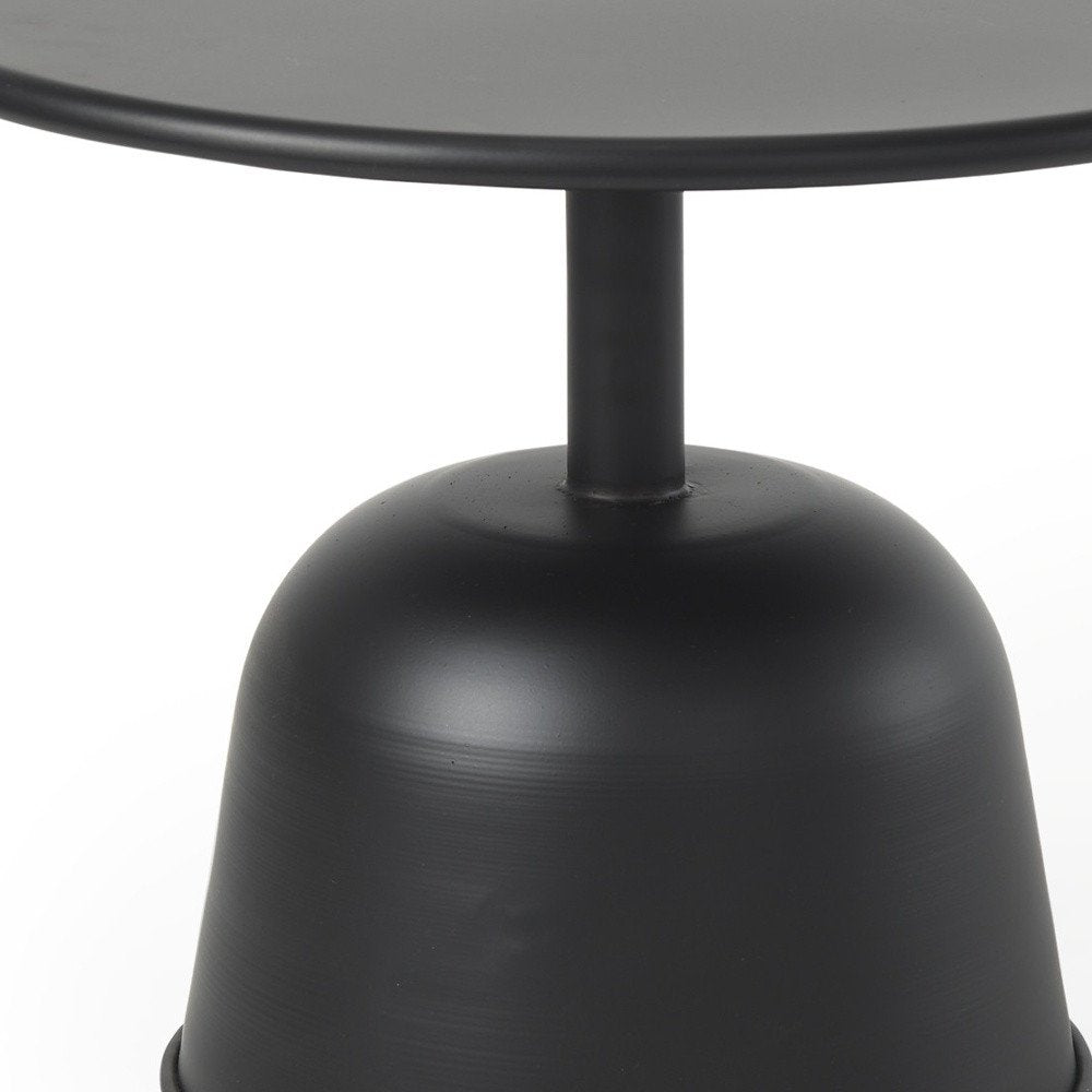 Black Iron and Metal Tray Table - 20-inch