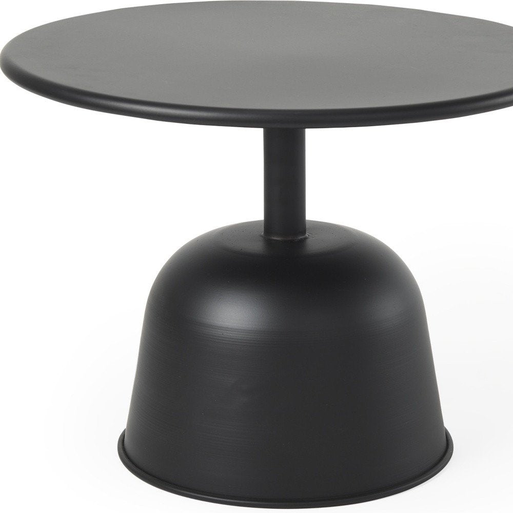 Black Iron and Metal Tray Table - 20-inch