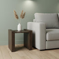 Espresso and Brown Solid Wood and Wood Tray Table - 22-inch