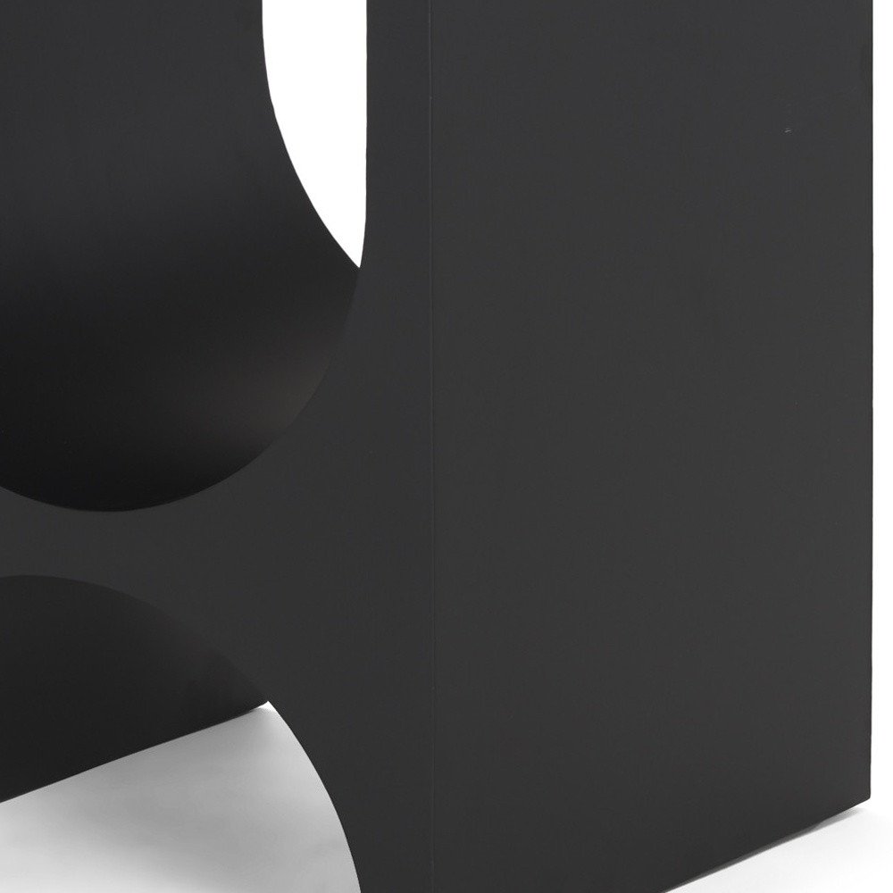 Black Iron Square Sled End Table - 22-inch