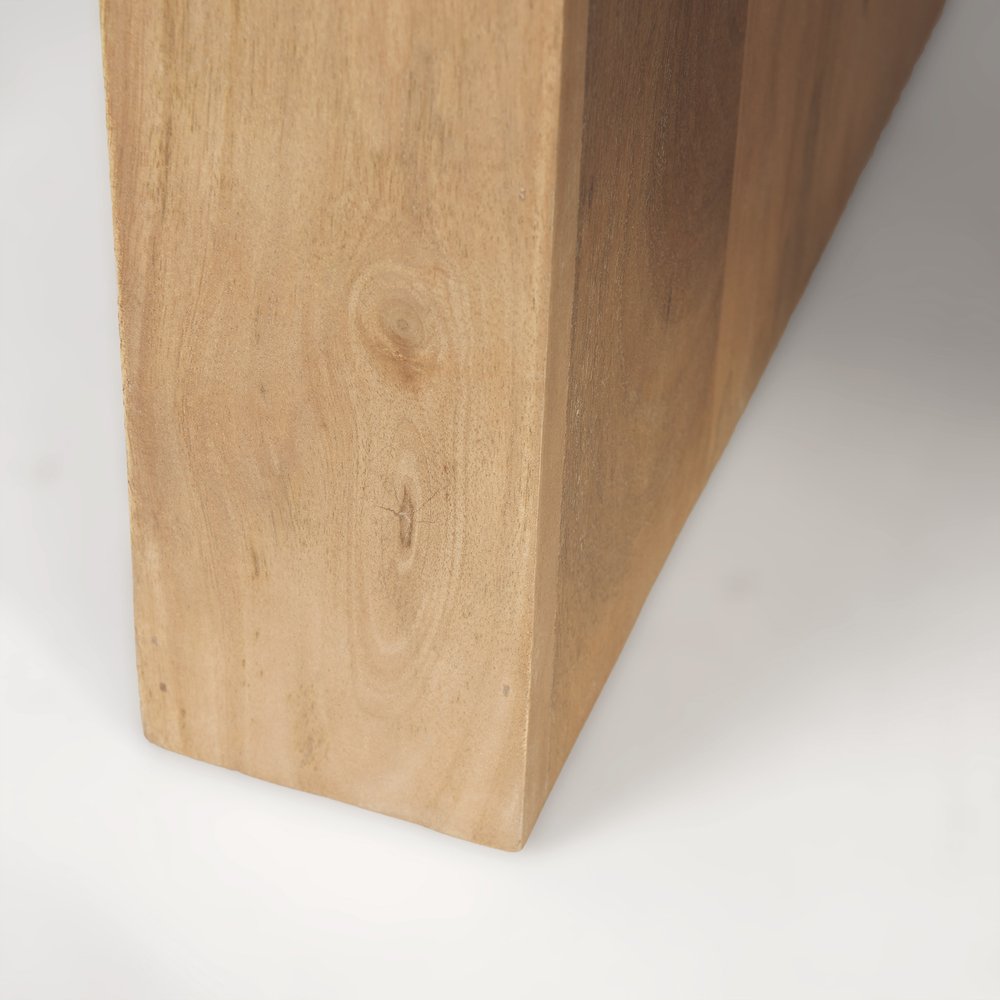 Natural Distressed Solid Wood Sled End Table - 23-inch