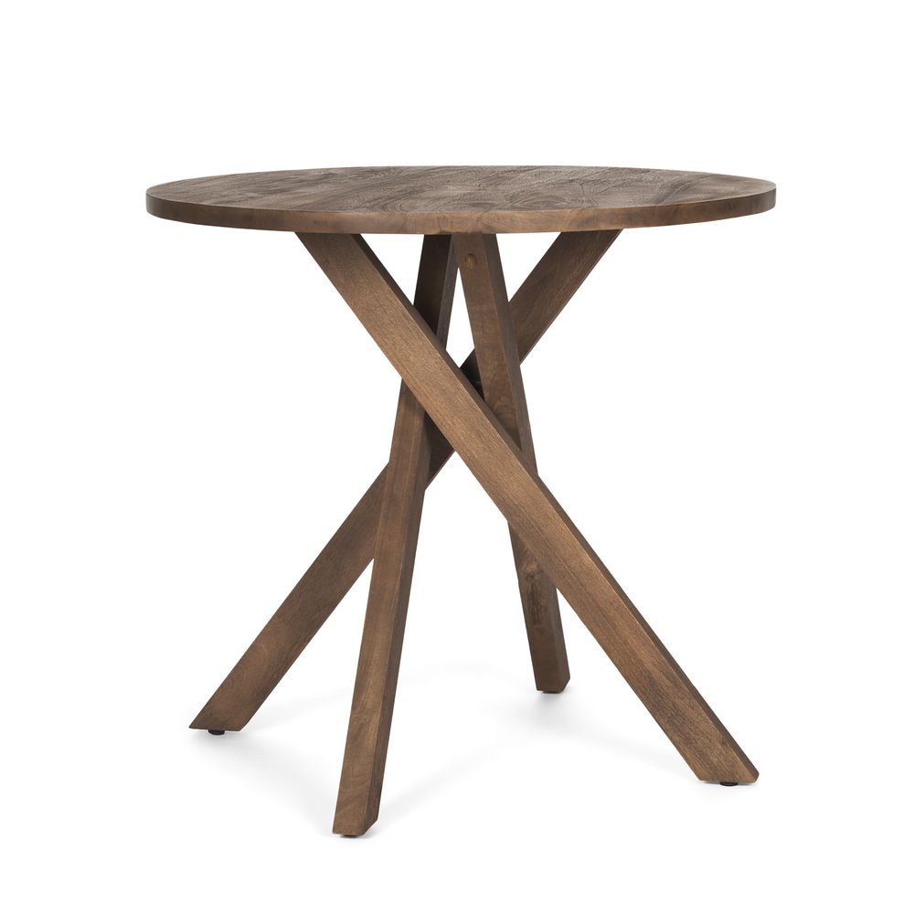 Brown Solid Wood and Wood Tray Table - 32-inch