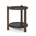 Dark Brown Solid Wood Tray Table - 24-inch