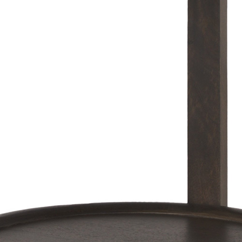 Dark Brown Solid Wood Tray Table - 24-inch