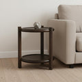 Dark Brown Solid Wood Tray Table - 24-inch