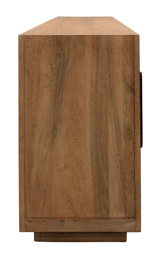 Natural Distressed Solid Wood Sideboard with Six Doors - 95-inch