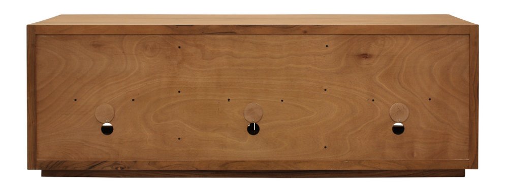 Natural Distressed Solid Wood Sideboard with Six Doors - 95-inch