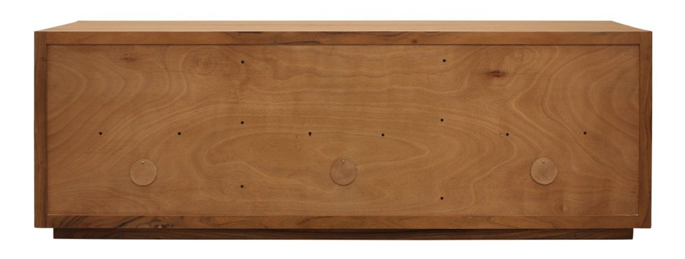 Natural Distressed Solid Wood Sideboard with Six Doors - 95-inch