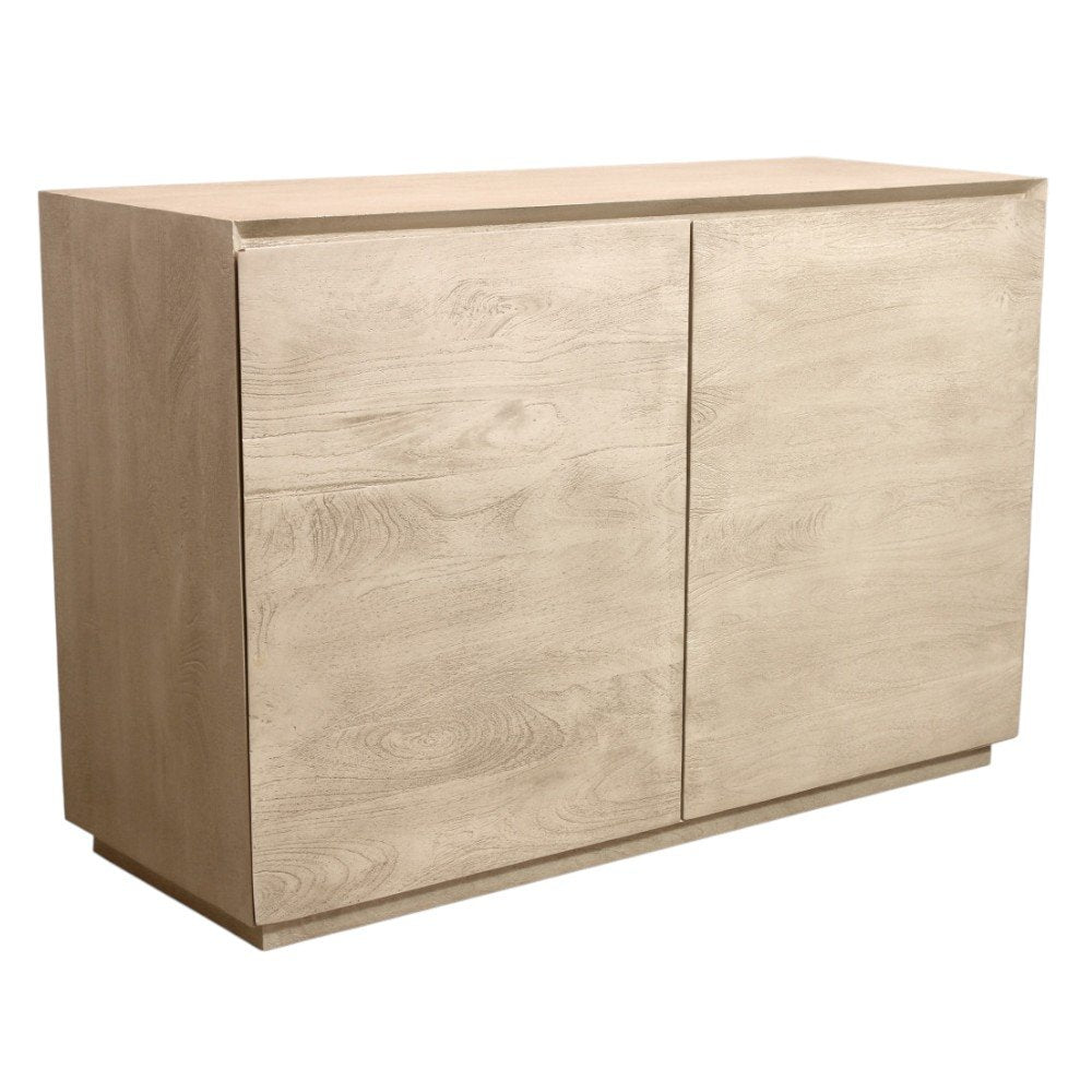 Natural Distressed Solid Wood Sideboard Soft Close with Two Doors - 48-inch