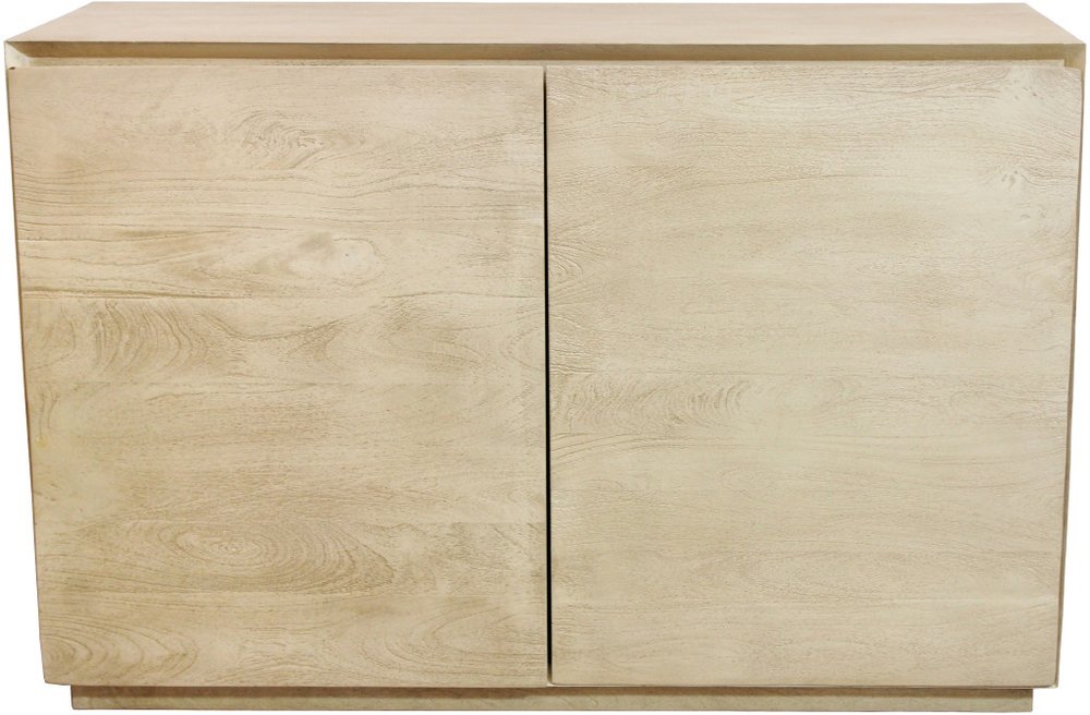 Natural Distressed Solid Wood Sideboard Soft Close with Two Doors - 48-inch