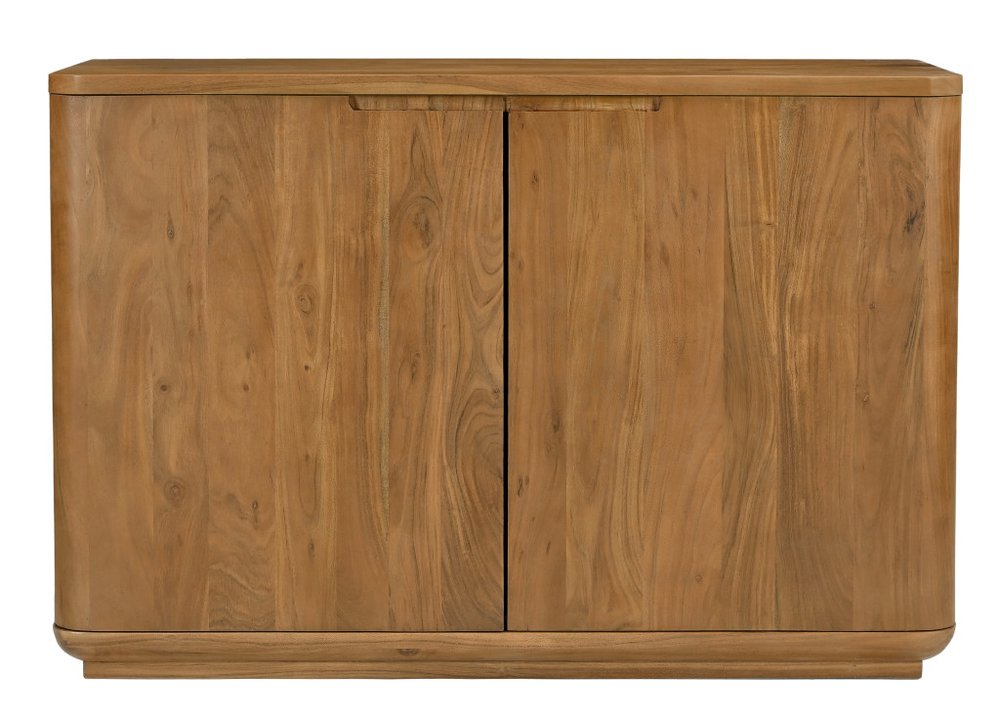 Tan Distressed Solid Wood Sideboard with Two Doors - 48-inch
