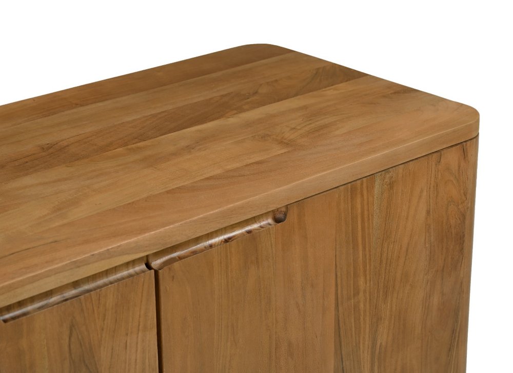 Tan Distressed Solid Wood Sideboard with Two Doors - 48-inch