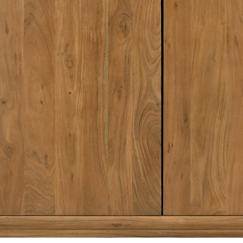 Tan Distressed Solid Wood Sideboard with Two Doors - 48-inch