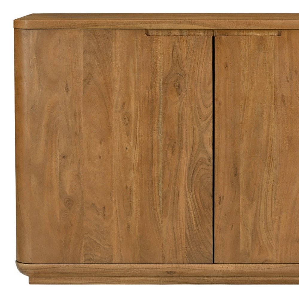 Tan Distressed Solid Wood Sideboard with Two Doors - 48-inch
