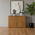 Tan Distressed Solid Wood Sideboard with Two Doors - 48-inch