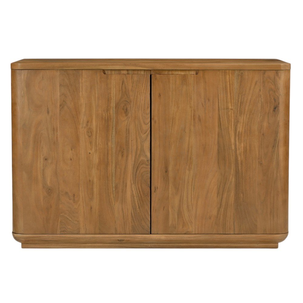 Tan Distressed Solid Wood Sideboard with Two Doors - 48-inch