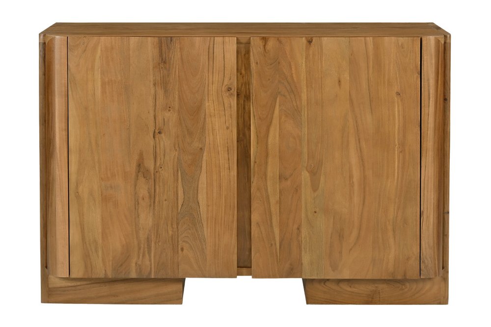 Tan Distressed Solid Wood Sideboard Soft Close with Two Doors - 48-inch