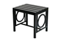 Black Aluminum Geo Slat Outdoor Side Table - 16-inch