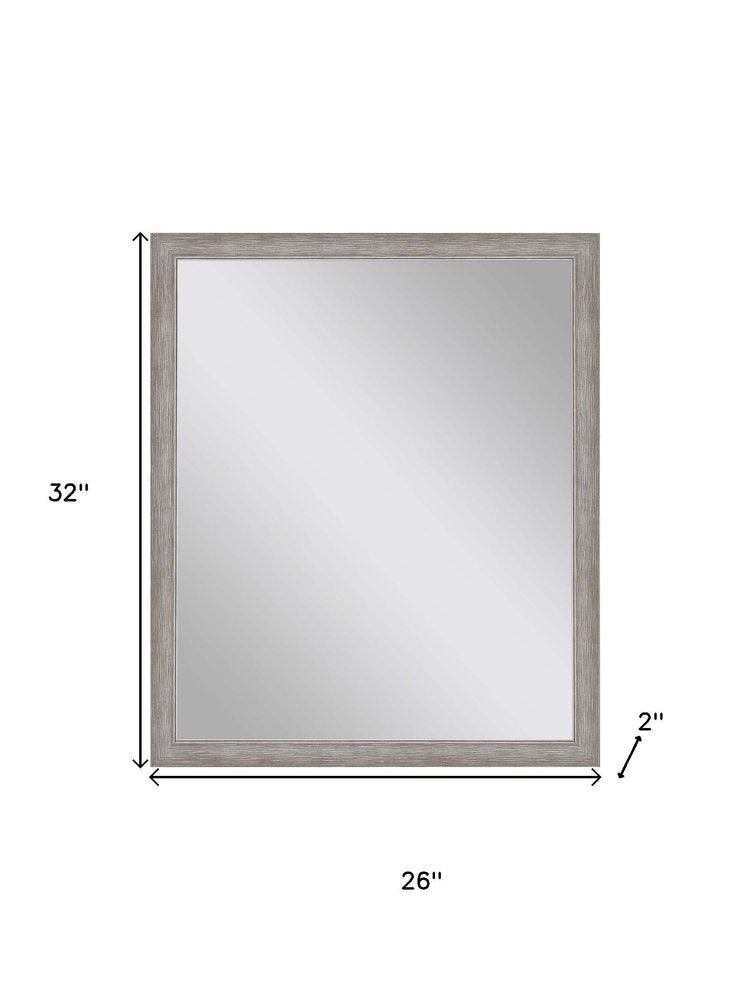 Silver Framed Accent Mirror - 32-inch