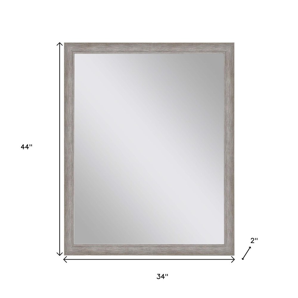 Silver Framed Accent Mirror - 44-inch