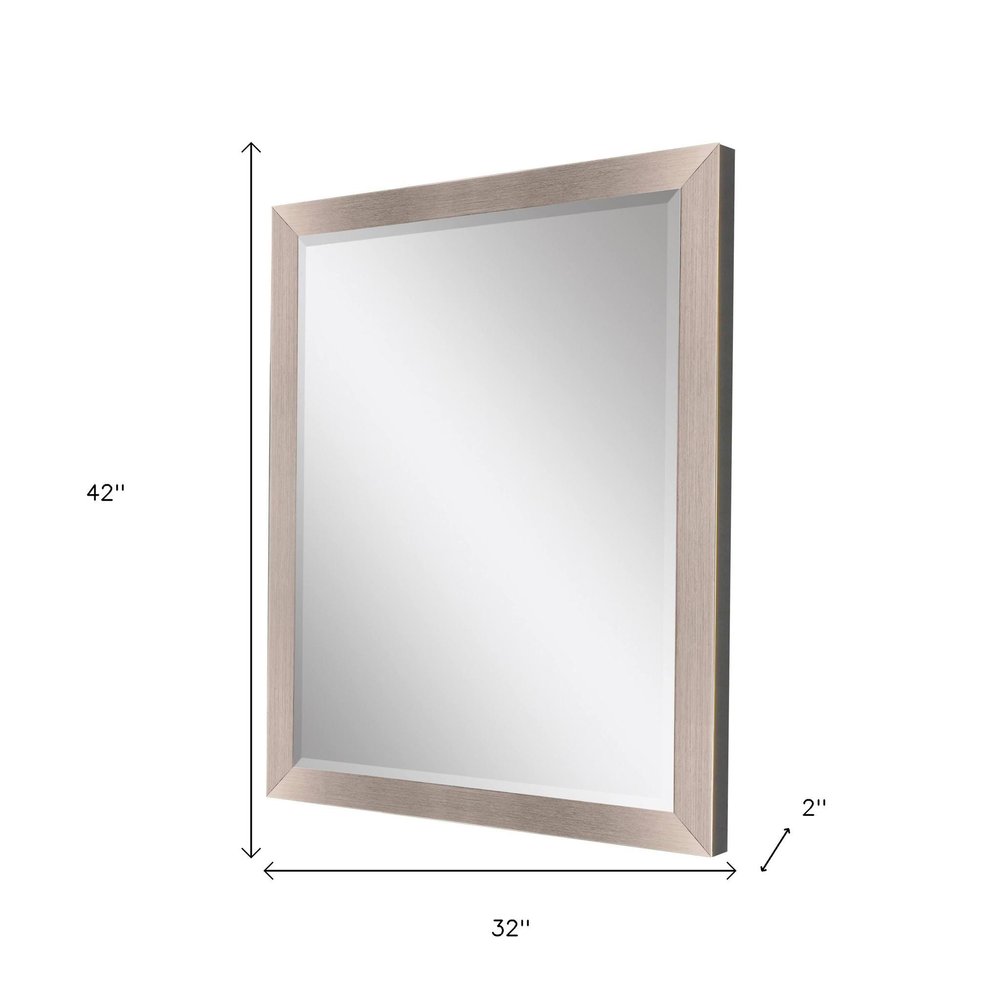 Silver Framed Accent Mirror - 42-inch
