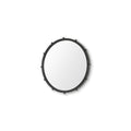 Black Metal Beaded Round Framed Accent Mirror - 25-inch