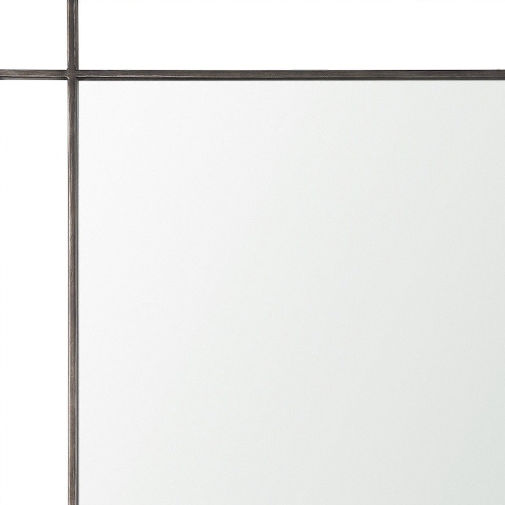 Gray Metal Double Frame Accent Mirror - 43-inch
