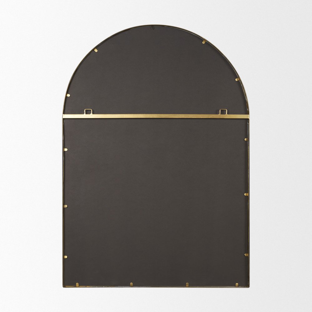 Gold Metal Double Arch Framed Accent Mirror - 48-inch
