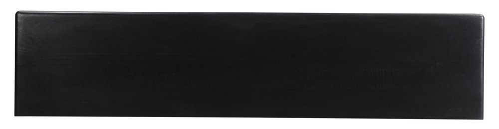Black Distressed Solid Wood Sideboard with Four Doors - 75-inch