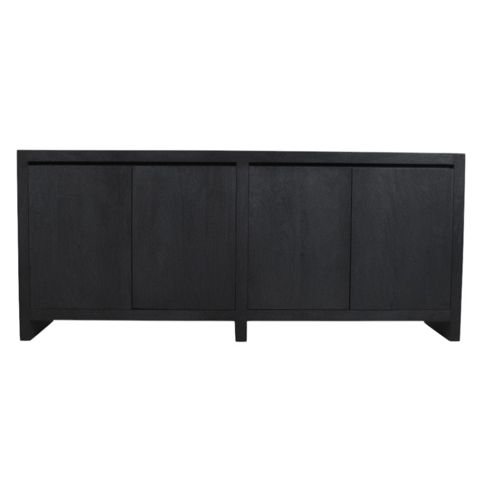 Graphite Distressed Reclaimed Wood Sideboard with Four Doors - 84-inch