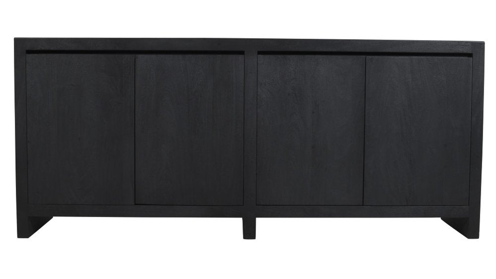 Graphite Distressed Reclaimed Wood Sideboard with Four Doors - 84-inch