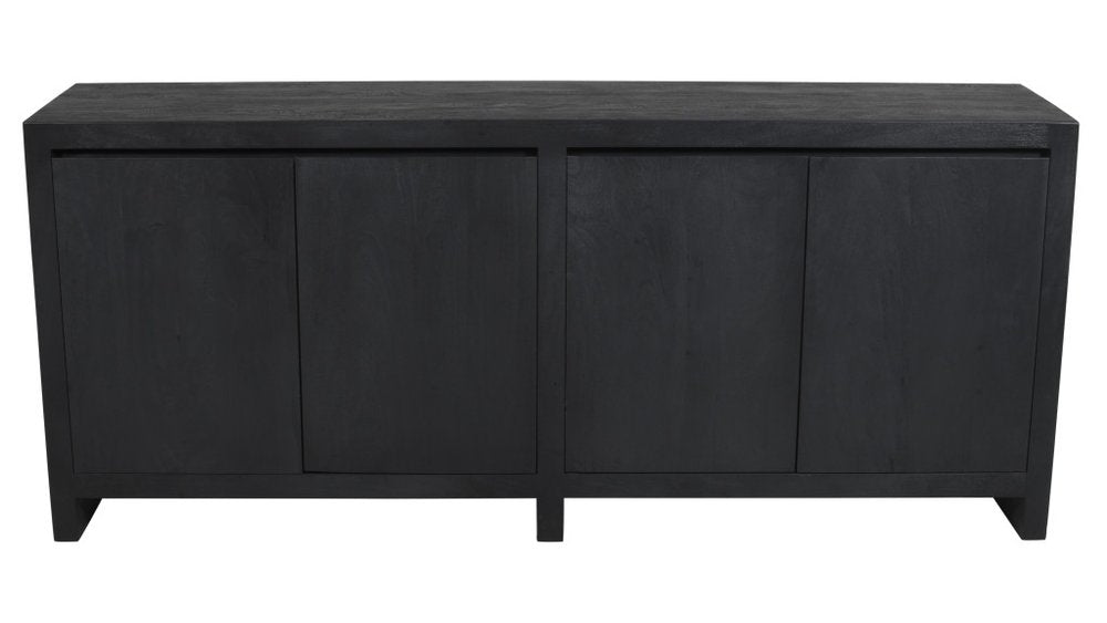 Graphite Distressed Reclaimed Wood Sideboard with Four Doors - 84-inch